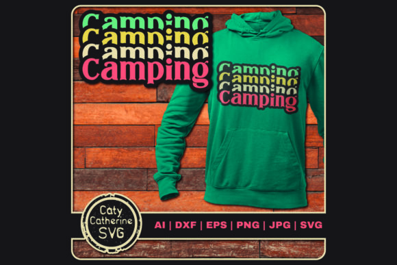 Camping Retro Graphic Stacked Letters Review