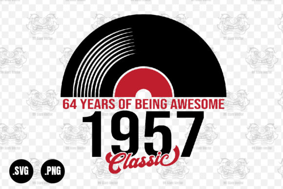 Classic 1957 Vinyl Music, 64 Years Svg Review