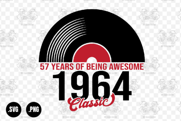 Classic 1964 Vinyl Music, 57 Years Svg Review