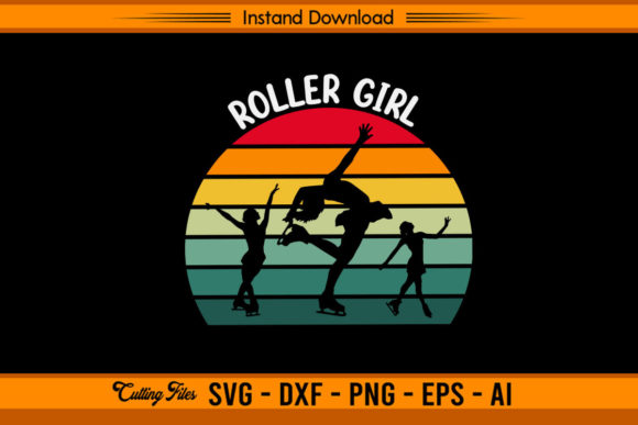 Retro Roller Skating Girl