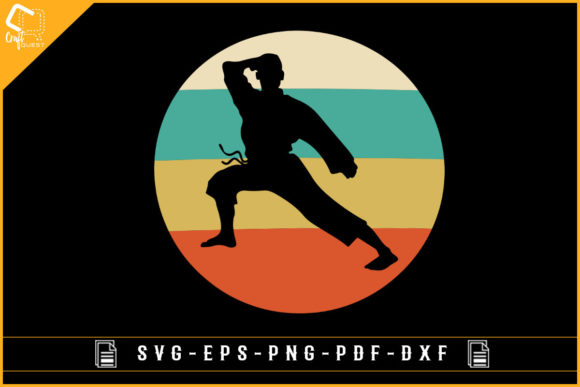 Vintage Retro Martial Art T-shirt Design